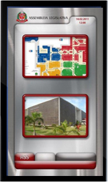 Vertical Digital Signage layout for government