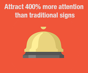 Digital signage attracts more attention than static signage