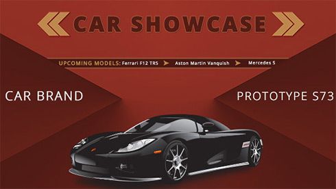 Car Showcase Boards Layout