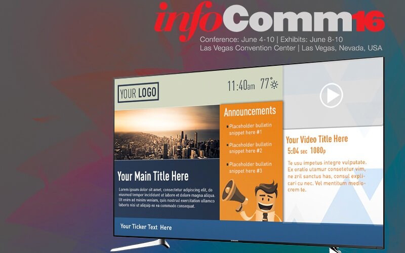 UCView to Exhibit Digital Signage Software at InfoComm 2016