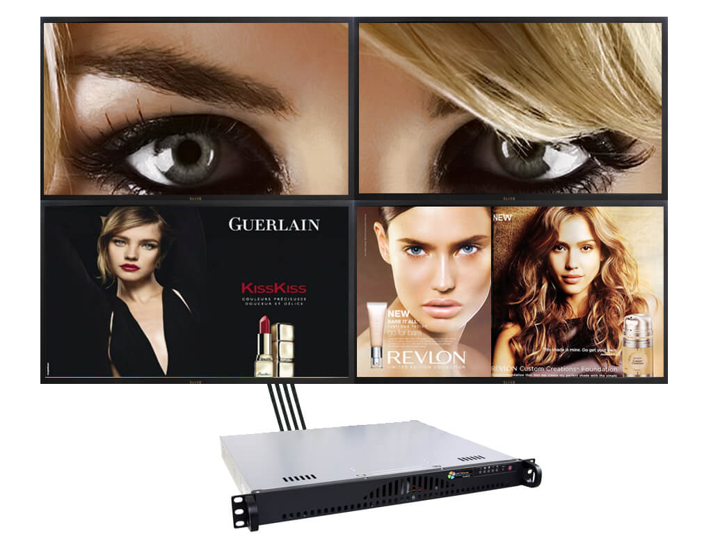 Run Four Screens with the RackMedia Xtreme
