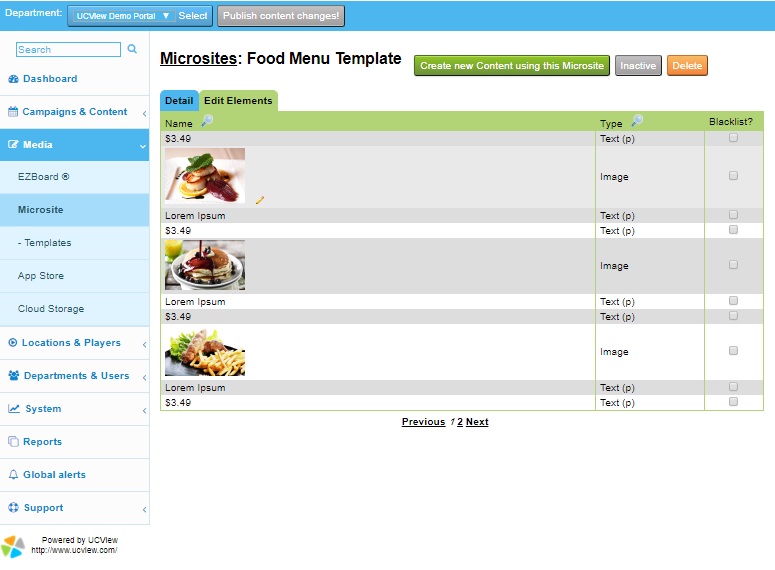 UCView Releases Digital Signage Microsite Upgrade