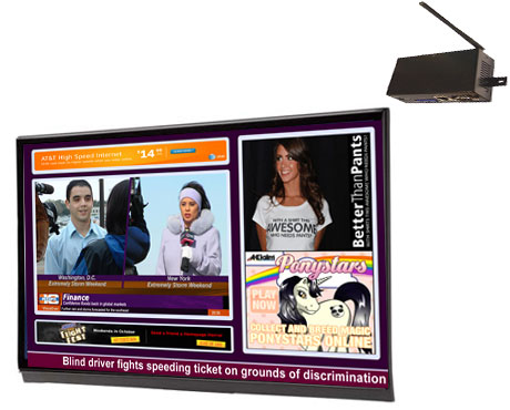 Digital signage connectivity using cellular wireless communication powered by UCView
