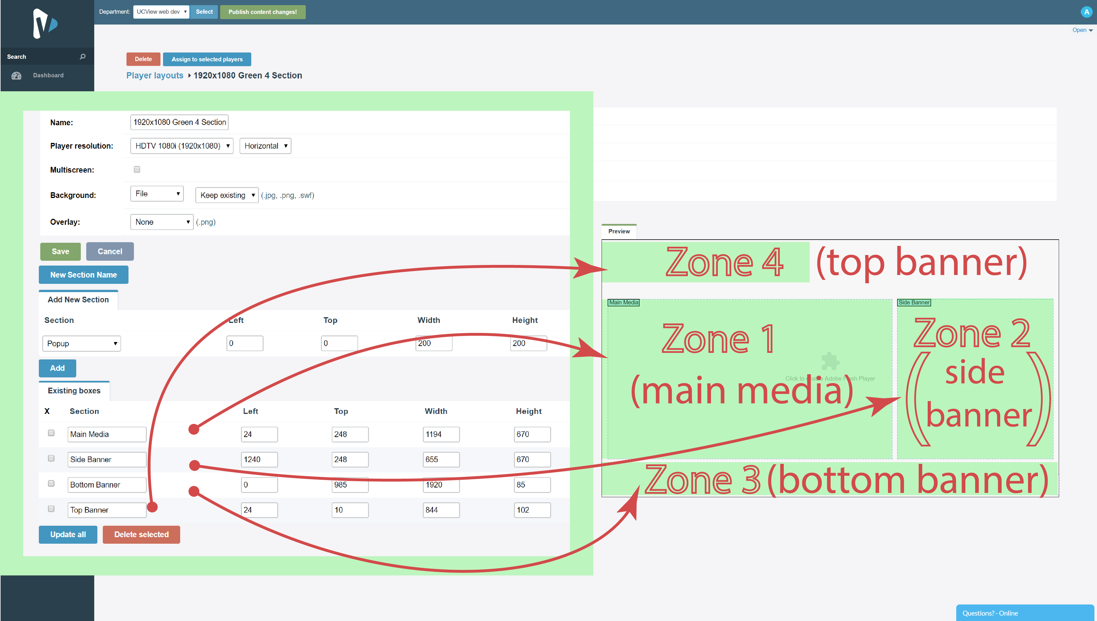 Display Layout Design