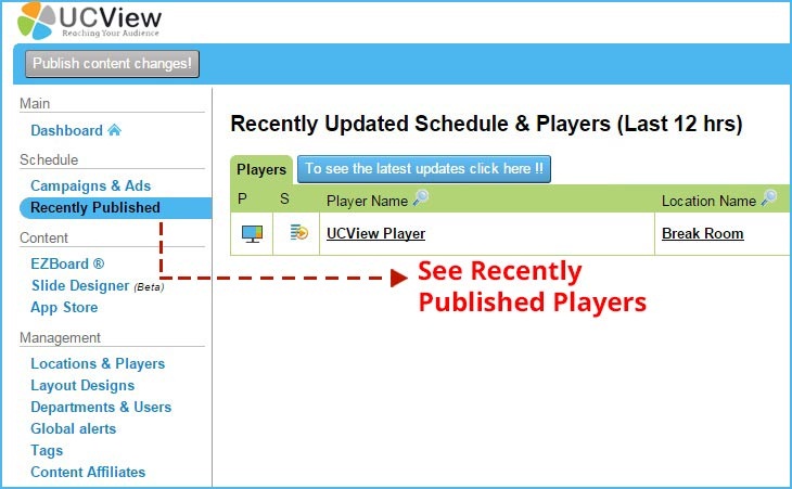UCView Introduces Recently Published Feature