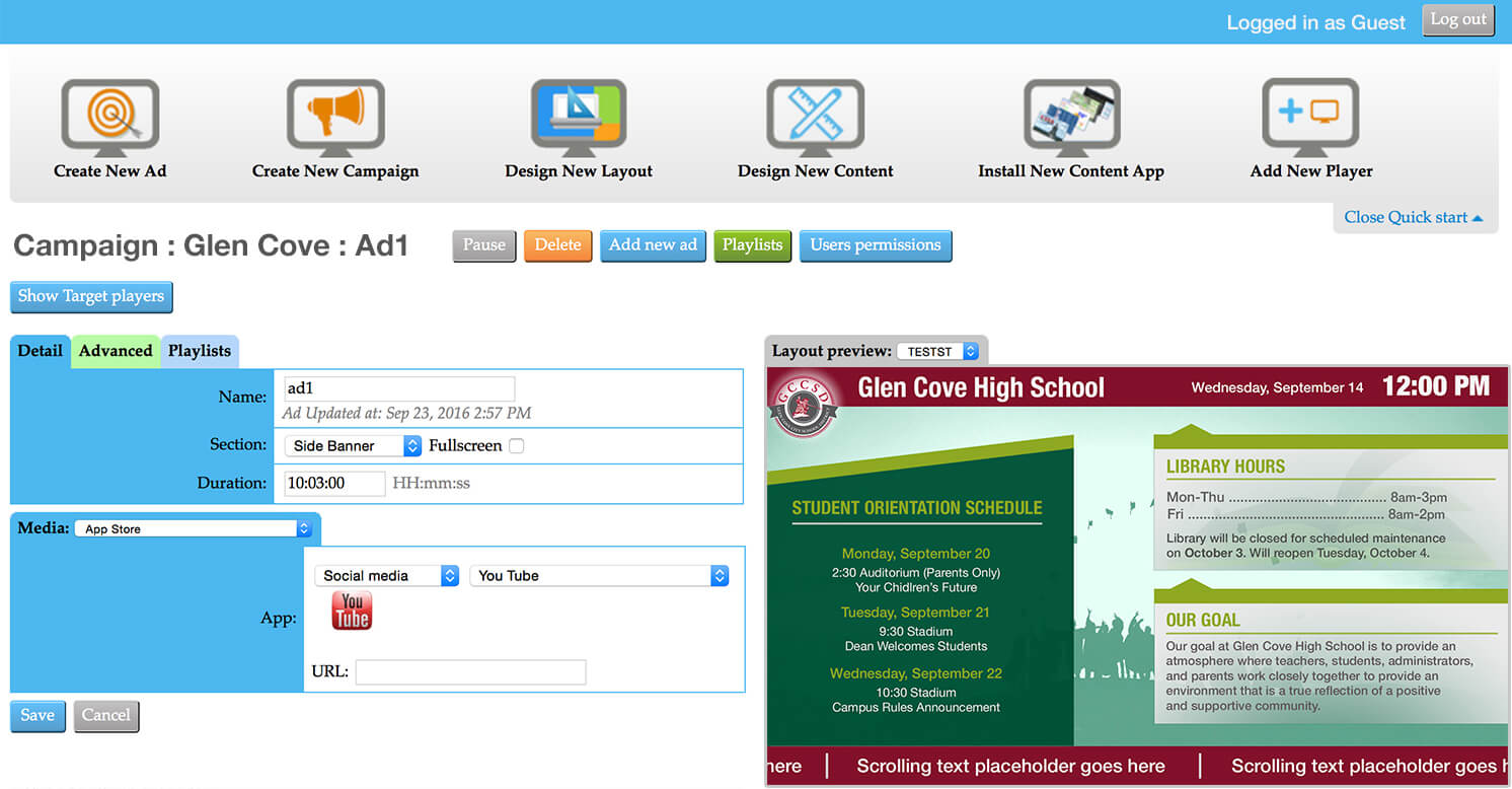 Try UCView Signage Software