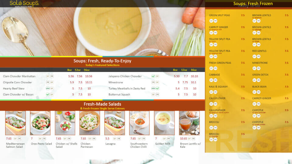 menu board software free