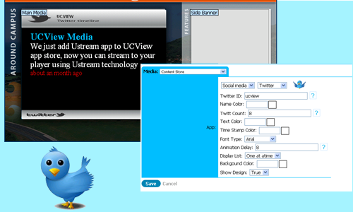 Twitter on UCView Digital Signage Store