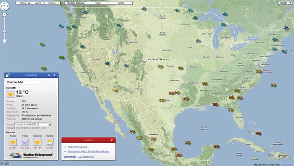 New Weather Map App for digital signage content